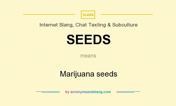 What does SEEDS mean? It stands for Marijuana seeds