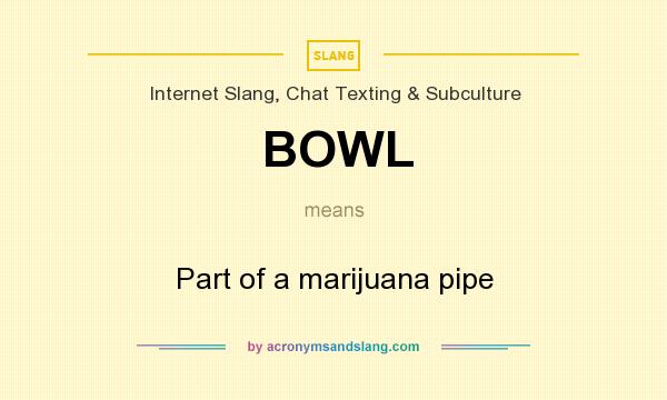 What does BOWL mean? It stands for Part of a marijuana pipe