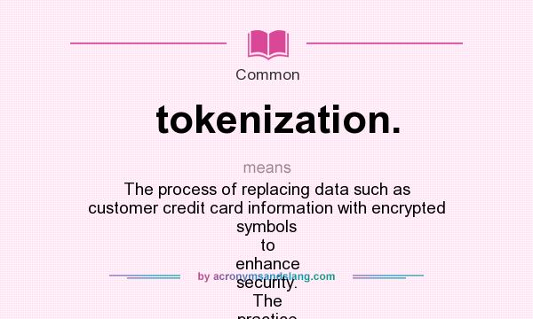 What does tokenization. mean? It stands for The process of replacing data such as customer credit card information with encrypted symbols to enhance security. The practice is common in hotels and other travel businesses.