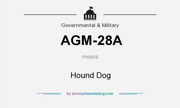 What does AGM-28A mean? It stands for Hound Dog