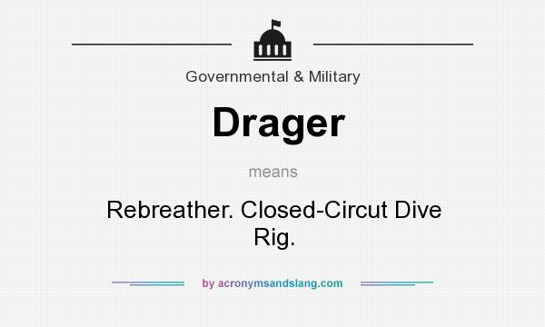What does Drager mean? It stands for Rebreather. Closed-Circut Dive Rig.