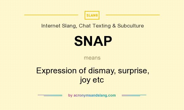 SNAP Expression Of Dismay Surprise Joy Etc In Internet Slang Chat 