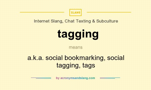 What does tagging mean? It stands for a.k.a. social bookmarking, social tagging, tags