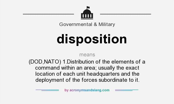 Meaning disposition Disposition