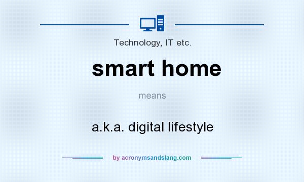 What does smart home mean? It stands for a.k.a. digital lifestyle