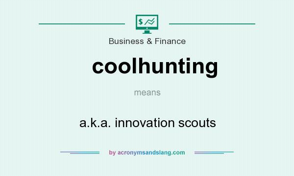 What does coolhunting mean? It stands for a.k.a. innovation scouts