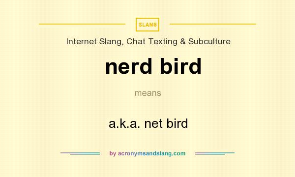 What does nerd bird mean? It stands for a.k.a. net bird