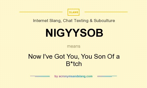 What does NIGYYSOB mean? It stands for Now I`ve Got You, You Son Of a B*tch