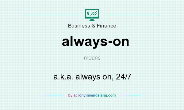 What does always-on mean? It stands for a.k.a. always on, 24/7