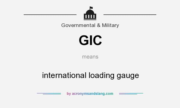 What does GIC mean? It stands for international loading gauge
