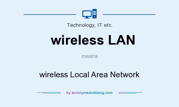 What does wireless LAN mean? It stands for wireless Local Area Network