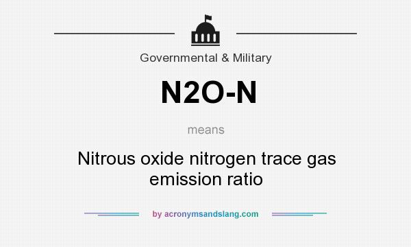 What does N2O-N mean? It stands for Nitrous oxide nitrogen trace gas emission ratio