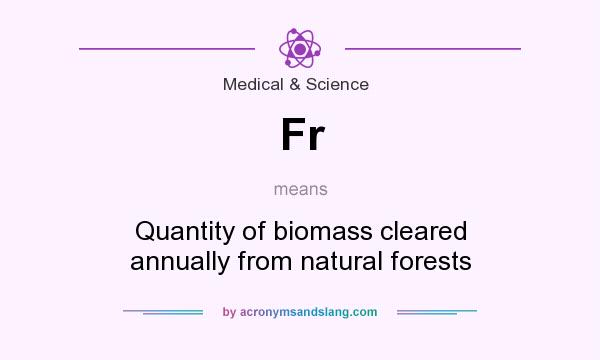 What does Fr mean? It stands for Quantity of biomass cleared annually from natural forests