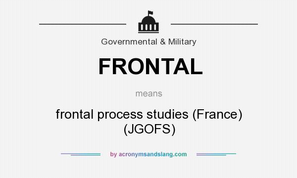 What does FRONTAL mean? It stands for frontal process studies (France) (JGOFS)