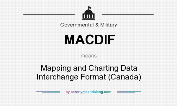What does MACDIF mean? It stands for Mapping and Charting Data Interchange Format (Canada)
