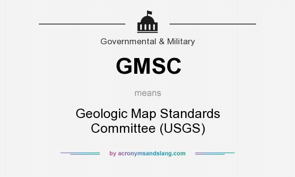 What does GMSC mean? It stands for Geologic Map Standards Committee (USGS)