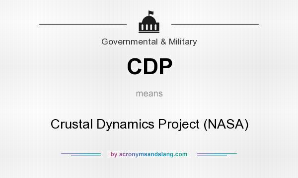 What does CDP mean? It stands for Crustal Dynamics Project (NASA)