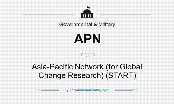 What does APN mean? It stands for Asia-Pacific Network (for Global Change Research) (START)