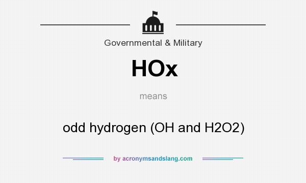 What does HOx mean? It stands for odd hydrogen (OH and H2O2)