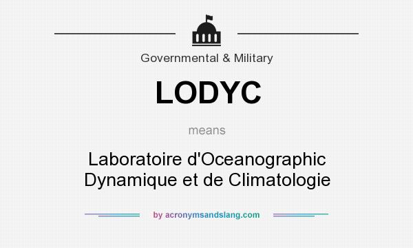What does LODYC mean? It stands for Laboratoire d`Oceanographic Dynamique et de Climatologie