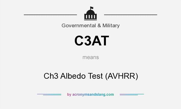 What does C3AT mean? It stands for Ch3 Albedo Test (AVHRR)