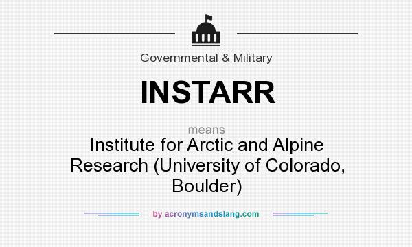 What does INSTARR mean? It stands for Institute for Arctic and Alpine Research (University of Colorado, Boulder)