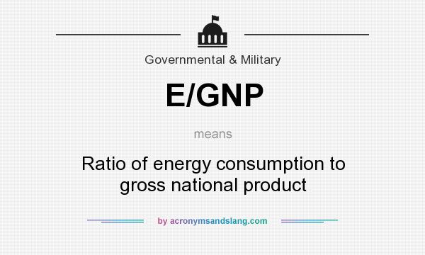 What does E/GNP mean? It stands for Ratio of energy consumption to gross national product