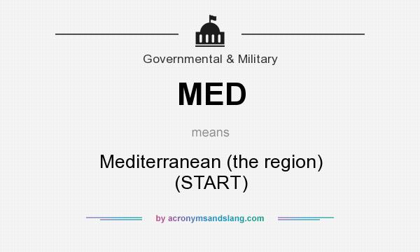 What does MED mean? It stands for Mediterranean (the region) (START)