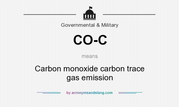 What does CO-C mean? It stands for Carbon monoxide carbon trace gas emission