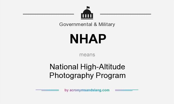 What does NHAP mean? It stands for National High-Altitude Photography Program