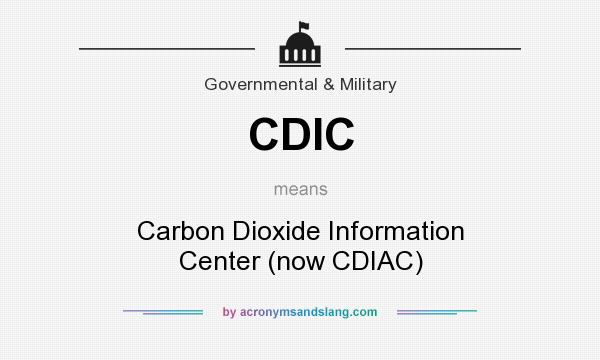 What does CDIC mean? It stands for Carbon Dioxide Information Center (now CDIAC)