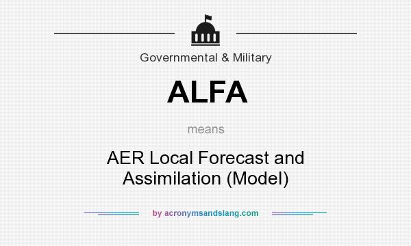 What does ALFA mean? It stands for AER Local Forecast and Assimilation (Model)