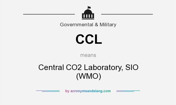 What does CCL mean? It stands for Central CO2 Laboratory, SIO (WMO)