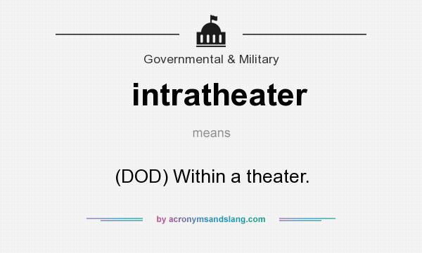 What does intratheater mean? It stands for (DOD) Within a theater.