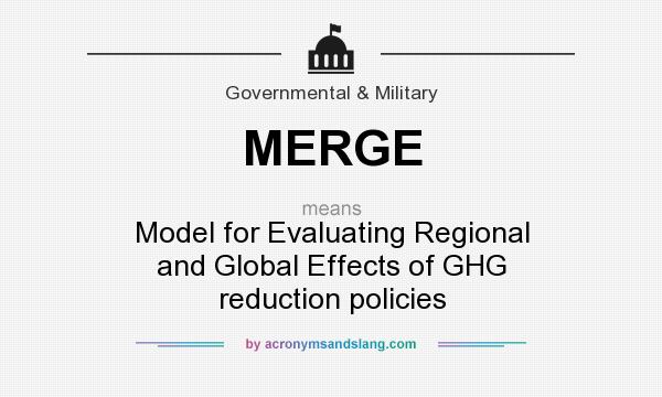 What does MERGE mean? It stands for Model for Evaluating Regional and Global Effects of GHG reduction policies