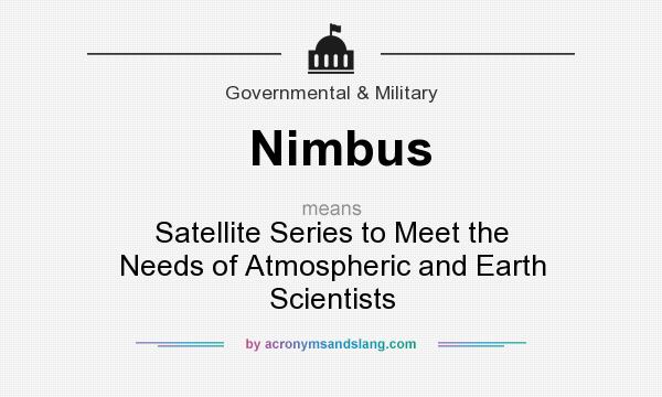 What does Nimbus mean? It stands for Satellite Series to Meet the Needs of Atmospheric and Earth Scientists