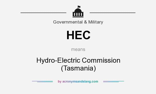 What does HEC mean? It stands for Hydro-Electric Commission (Tasmania)