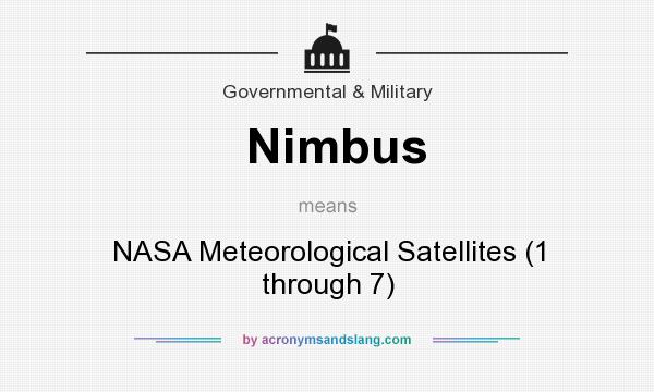 What does Nimbus mean? It stands for NASA Meteorological Satellites (1 through 7)