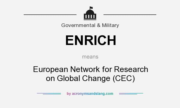 What does ENRICH mean? It stands for European Network for Research on Global Change (CEC)