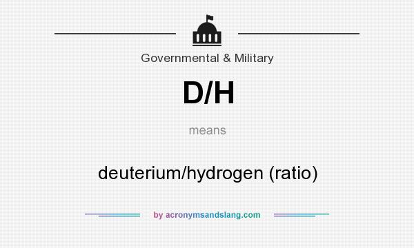 What does D/H mean? It stands for deuterium/hydrogen (ratio)