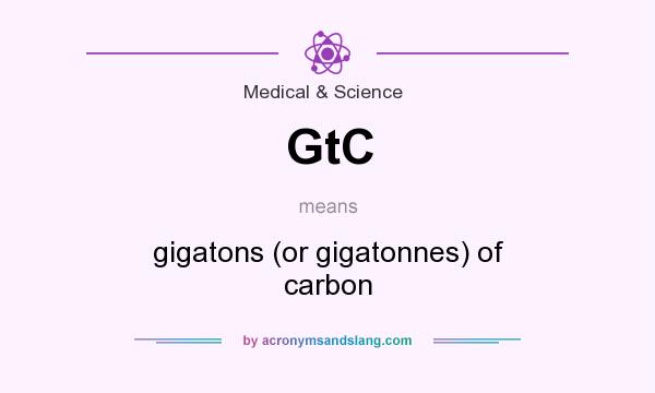 What does GtC mean? It stands for gigatons (or gigatonnes) of carbon
