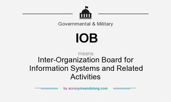 What does IOB mean? It stands for Inter-Organization Board for Information Systems and Related Activities