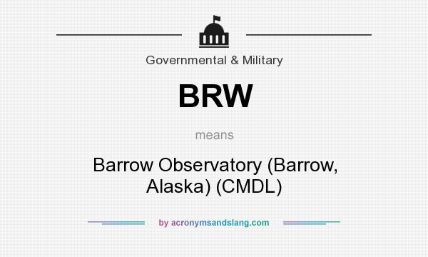What does BRW mean? It stands for Barrow Observatory (Barrow, Alaska) (CMDL)