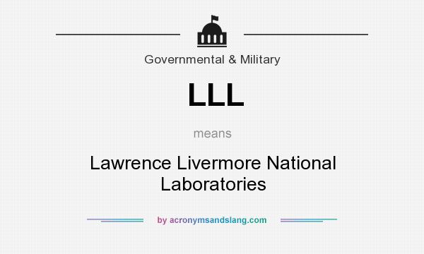 What does LLL mean? It stands for Lawrence Livermore National Laboratories