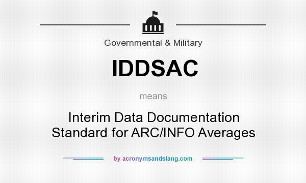 What does IDDSAC mean? It stands for Interim Data Documentation Standard for ARC/INFO Averages