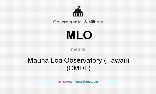 What does MLO mean? It stands for Mauna Loa Observatory (Hawaii) (CMDL)
