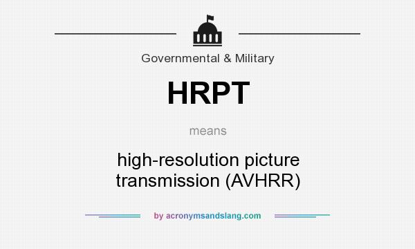 What does HRPT mean? It stands for high-resolution picture transmission (AVHRR)