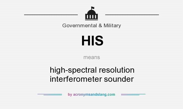 What does HIS mean? It stands for high-spectral resolution interferometer sounder
