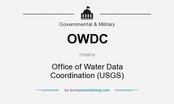 What does OWDC mean? It stands for Office of Water Data Coordination (USGS)