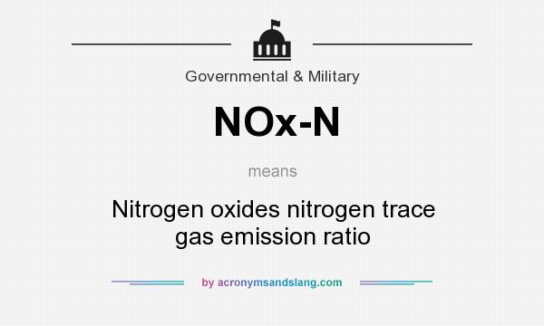 What does NOx-N mean? It stands for Nitrogen oxides nitrogen trace gas emission ratio